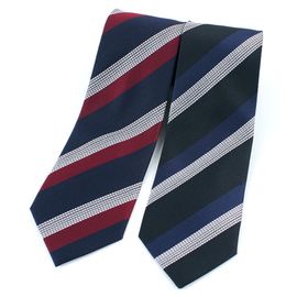 [MAESIO] KSK2701 100% Silk Stripe Necktie 8cm 2Colors _ Men's Ties, Formal Business Prom Wedding Party, All Made in Korea
